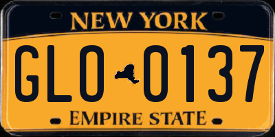 NY license plate GLO0137