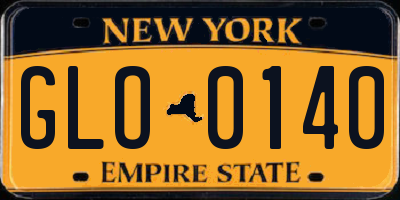 NY license plate GLO0140