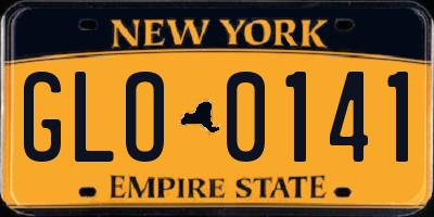 NY license plate GLO0141