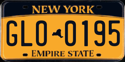 NY license plate GLO0195
