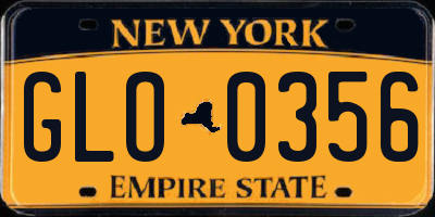 NY license plate GLO0356