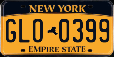 NY license plate GLO0399