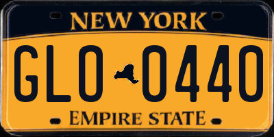 NY license plate GLO0440