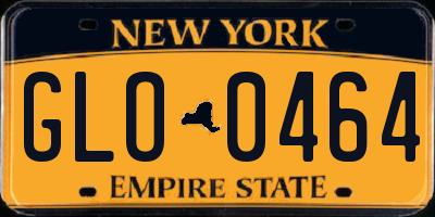 NY license plate GLO0464
