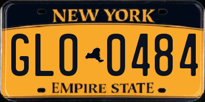 NY license plate GLO0484