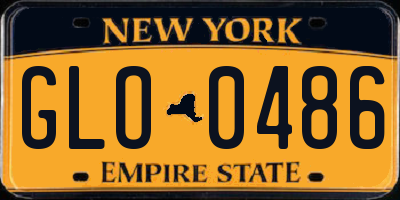 NY license plate GLO0486