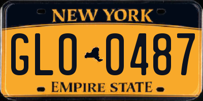 NY license plate GLO0487