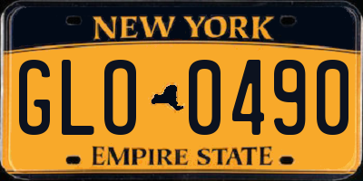 NY license plate GLO0490