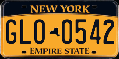 NY license plate GLO0542