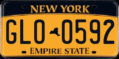 NY license plate GLO0592