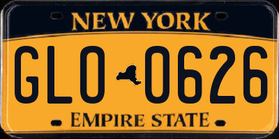 NY license plate GLO0626