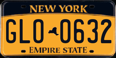 NY license plate GLO0632