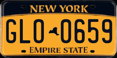 NY license plate GLO0659