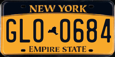 NY license plate GLO0684