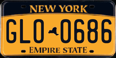 NY license plate GLO0686