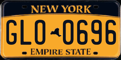 NY license plate GLO0696