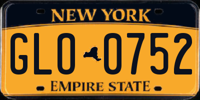 NY license plate GLO0752