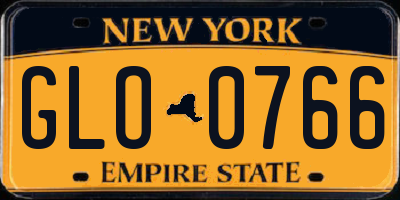 NY license plate GLO0766