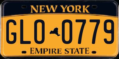 NY license plate GLO0779