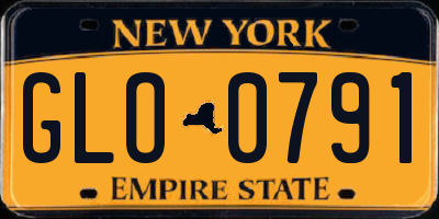 NY license plate GLO0791