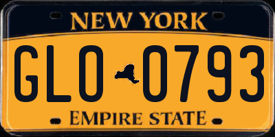 NY license plate GLO0793