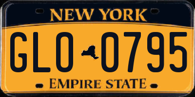 NY license plate GLO0795