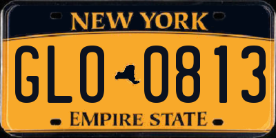 NY license plate GLO0813