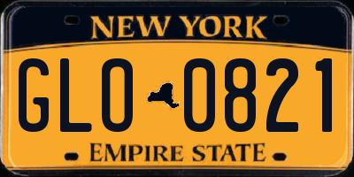 NY license plate GLO0821