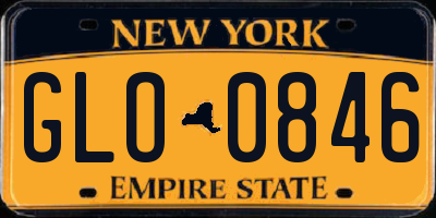 NY license plate GLO0846