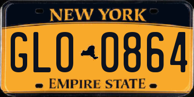 NY license plate GLO0864