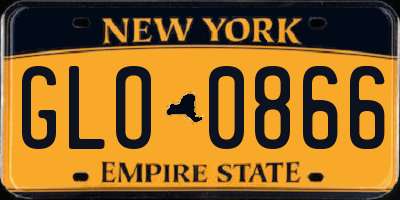 NY license plate GLO0866