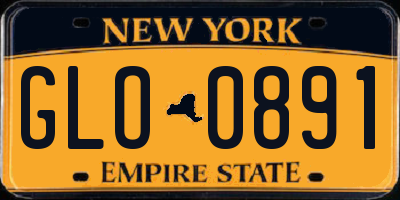 NY license plate GLO0891