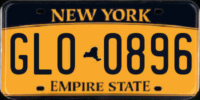 NY license plate GLO0896