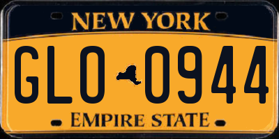 NY license plate GLO0944