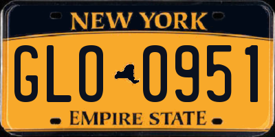 NY license plate GLO0951