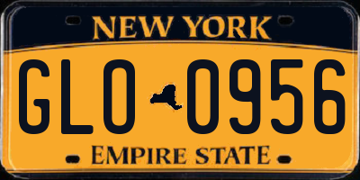 NY license plate GLO0956