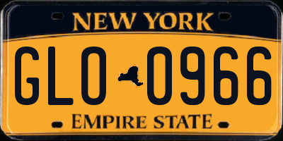 NY license plate GLO0966