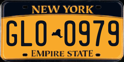 NY license plate GLO0979