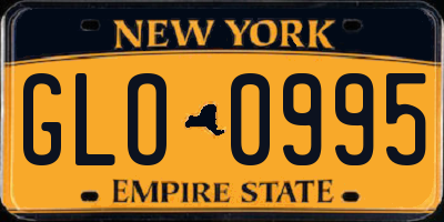 NY license plate GLO0995