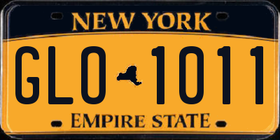 NY license plate GLO1011