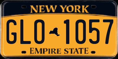 NY license plate GLO1057