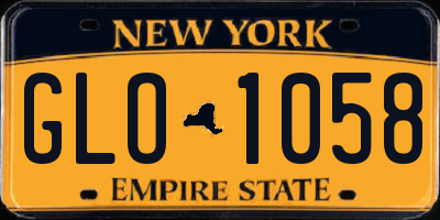 NY license plate GLO1058