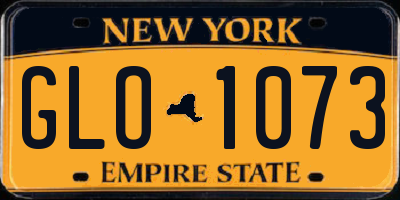 NY license plate GLO1073
