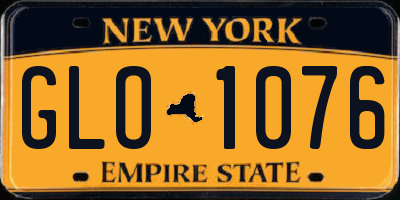 NY license plate GLO1076