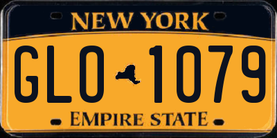 NY license plate GLO1079