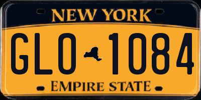 NY license plate GLO1084