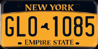 NY license plate GLO1085