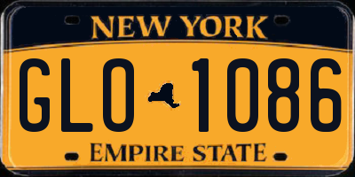 NY license plate GLO1086
