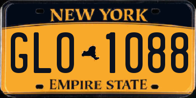 NY license plate GLO1088