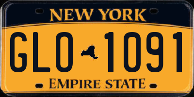 NY license plate GLO1091